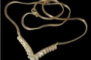 Vintage 18ct Yellow Gold Diamond Necklace