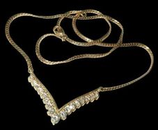 Vintage 18ct Yellow Gold Diamond Necklace