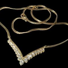 Vintage 18ct Yellow Gold Diamond Necklace