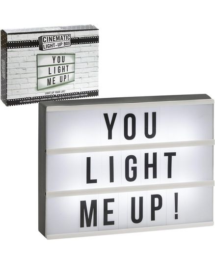 cinematic light up box sign