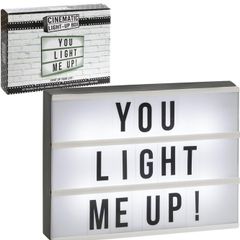 cinematic light up box sign