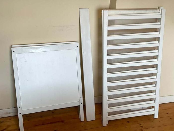 Large White Sundvik Baby Cot + 2 Mattresses