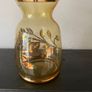 Vintage glass vase with gold decorations. Image 3