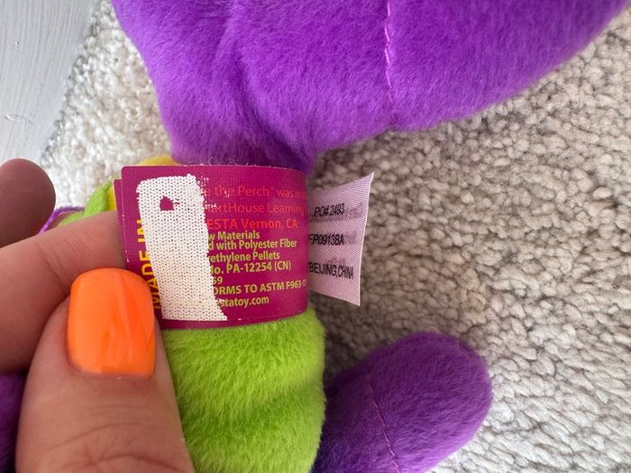 Fiesta The Fish Philosophy Pete The Perch Purple Plush Fish approx. 20 cm. long Used Please see photos