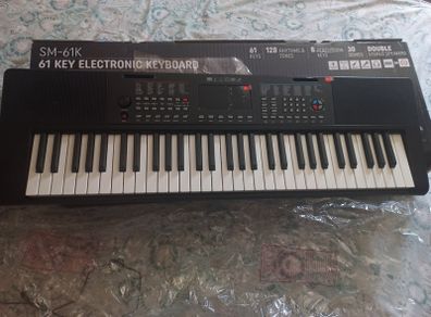 Electronic Piano Keyboard 61 Keys Black
