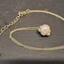 Pearl, diamond pendant and silver necklace Image 2