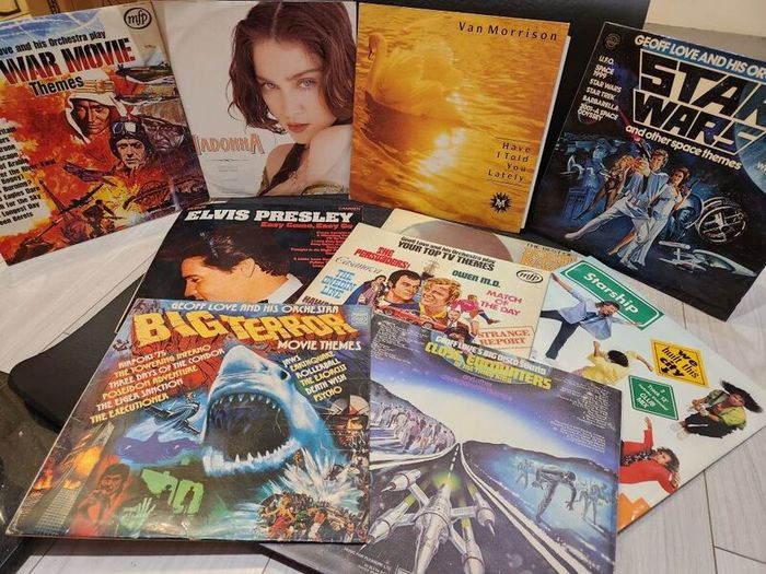 Vinyl Records Star Wars, Van Morrison, Madonna, Starship, Etc.