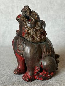Luduan Mystical Beast Incense Burner - Patinated Bronze