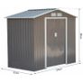 7ft. W X 4ft. D Metal Apex Garden Shed (free Postage) Image 7