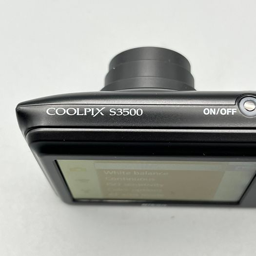 Nikon Coolpix S3500 20.1MP Digital Camera Black Tested - Full Kit