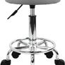 MULTIPLE COLOURS AVAILABLE  PU Leather Round Rolling Stool with Foot Rest Swivel Height Adjustment Spa Drafting Salon Tattoo Work Office Massage Stools Task Chair Small Image 3