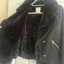 River Island Women's Black Suede Jacket with Faux Fur Lining - Size UK 12 Image 3