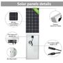 150W, 12V Solar Panel Kit with 20 A Solar Charge Controller and 5 m Solar Cable and Z Mounts for RV Boat Motor-home Image 4