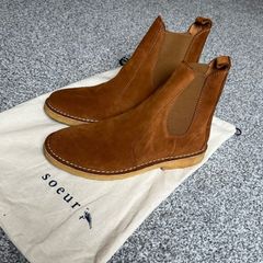 Soeur Suede Mens  Boots Sz 8UK 41 Camel Brown Ankle Casual Leather