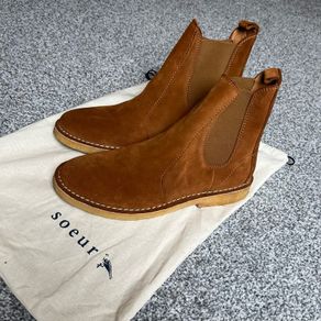 Soeur Suede Mens  Boots Sz 8UK 41 Camel Brown Ankle Casual Leather