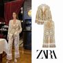 Gorgeous Zara Bloggers Viral Insta Famous Boho Ethnic Print Linen Blend Suit, Blazer and Trousers Image 7
