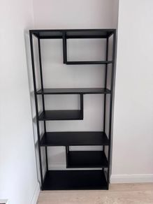 Black Metal Open Cabinet