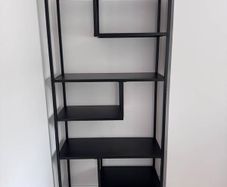 Black Metal Open Cabinet
