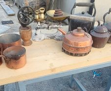 antique copper kettles and pots