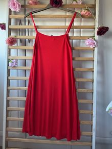 Red asos size 12 cami style T-shirt dress