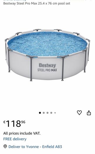 Bestway Steelpro Max 10ft pool & filter pump