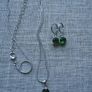 Jewellery set,Necklace, earrings set,Gift.Green jewellery,St Patrick's day jewellery Image 2