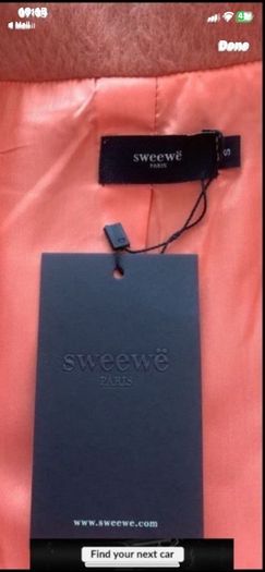 coat vintage inspired 3/4 sleeves Bnwt blush shade