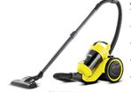 floor vacuum cleaner with comfort equipment, highly efficient Hepa filter, 700 Watt, Yellow/Black, Handy, Quiet and Allergy Friendly