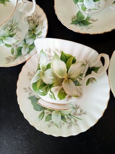 Royal Albert Bone China "Trillium" Coffee Set