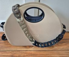 O Bag moon beige and navy