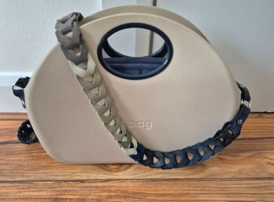 O Bag moon beige and navy