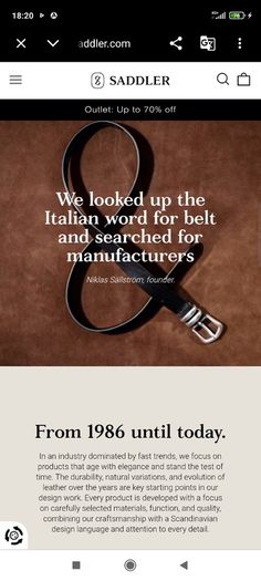 Luxury hand crafted leather belt