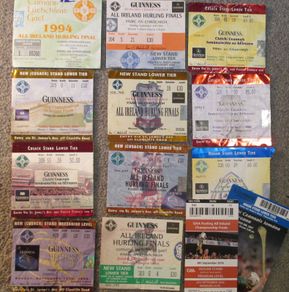 GAA :Collection of 13 All Ireland Hurling Final Tickets 1994-2016
