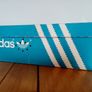 Rare Vintage 1970's Adidas Box. Made in West Germany. For Display, Storage, Stage/Film prop, photography, Craft, Project, Art, Etc.. Adidas Boxes. Touring. Size 9. 70's. Trainers, Runners, Casual, Footwear, Shoes. Image 10