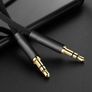 New 1m Nylon Mini Jack Cable 3.5mm Male To Male Plug Audio AUX Gold Plated #933 Image 4