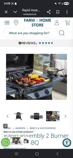 Sahara 2 Burner Rapid Assembly BBQ