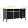 Workbench with Four Wall Panels and Two Cabinets Image 6