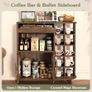 Kitchen Storage Cupboard with Mug Holder Display, Kitchen Sideboard with Drawers & Double Doors, Pantry Cabinet Unit Perfect for Coffee Station, Living Room Buffet & Home Drinks Bar - Brown Image 6