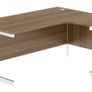New Radial Desk with Cantilever Legs 1600 x 1200mm - Dark Walnut Image 4