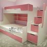 Triple Bunk Beds with Stairs Image 2