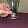 Vintage mini blue glass vase Image 7