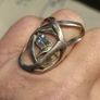 Large Vintage Unisex Sterling Silver Ring Image 5