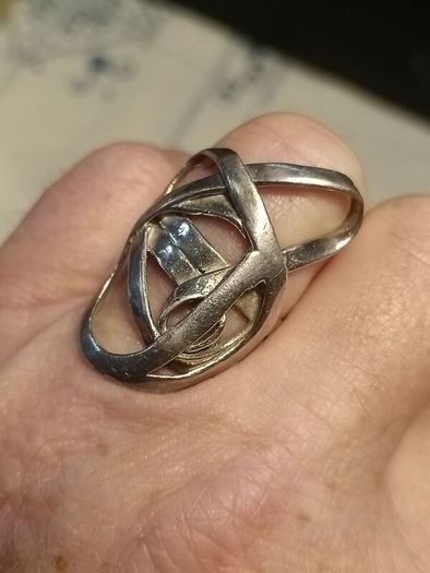 Large Vintage Unisex Sterling Silver Ring