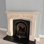Stone fireplace, insert and granite hearth Image 2
