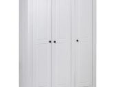3-Door Wardrobe White 118x50x171.5 cm Pine Panama Range