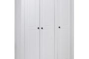 3-Door Wardrobe White 118x50x171.5 cm Pine Panama Range