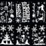 104 Static Snow Flakes Stickers Merry Christmas Snowflakes Window Clings for Xmas Window Display - Static PVC Stickers (FREE POSTAGE) Image 3