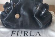 Furla black leather handbag