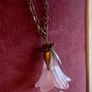 Pink flower pendant necklace Image 3