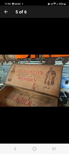 Vintage Teacher's Whiskey Box